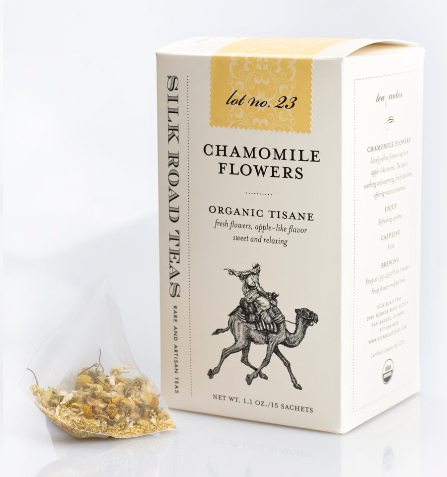 Organic Chamomile Flowers Tea, 15 Sachets