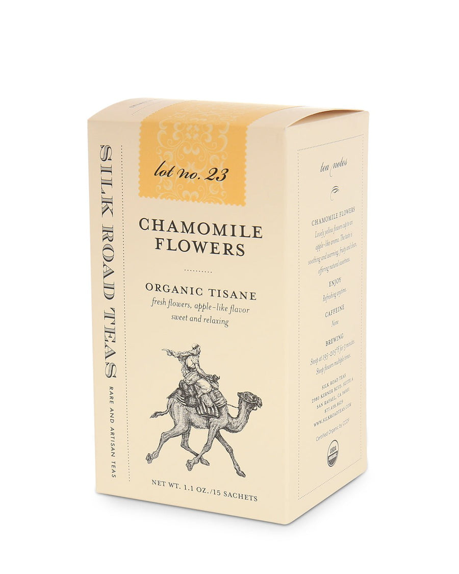 Organic Chamomile Flowers Tea, 15 Sachets